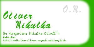 oliver mikulka business card
